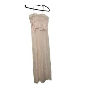 Vintage Deena Pink Lace Nightgown Maxi Dress Style 1363‎ USA Made Small